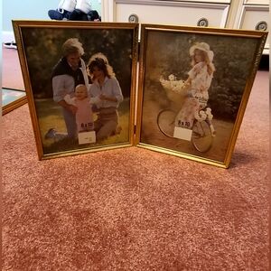 8x10 double metal gold frame